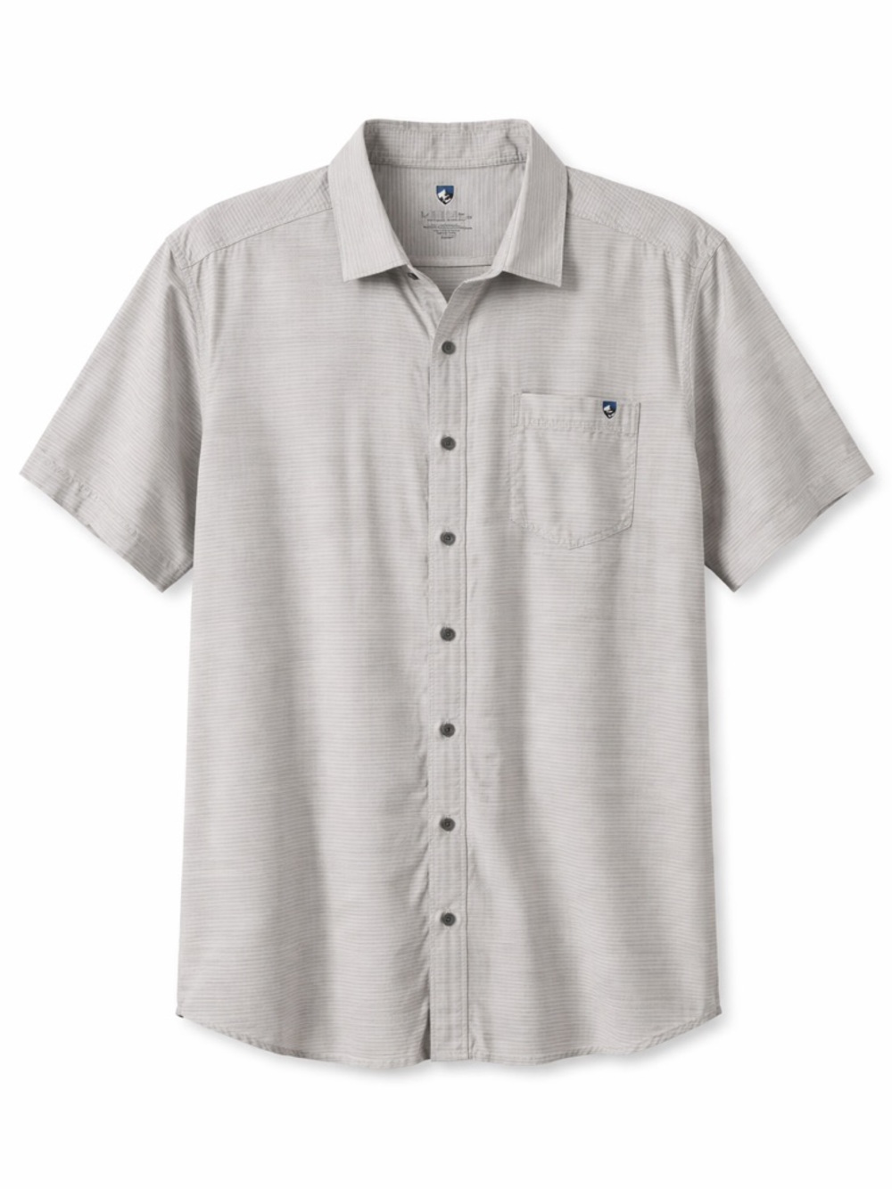 Kuhl Button Up Shirt Men’s XXL Gray Stripe Short Sleeve Outdoor Casual EUC